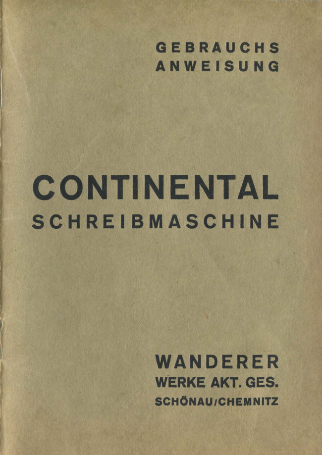 Continental Schreibmaschine Gebrauchsanweisung (1)