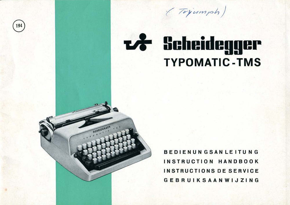 Scheidegger Typomatic-TMS