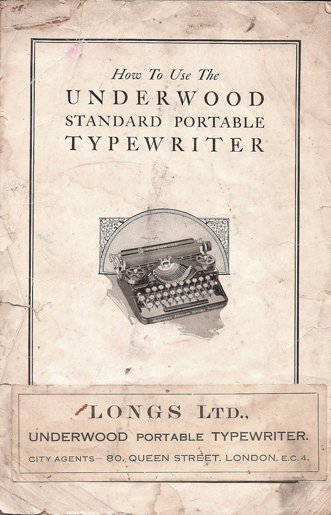 Underwood Standard Portable typewriter (3bank) manual
