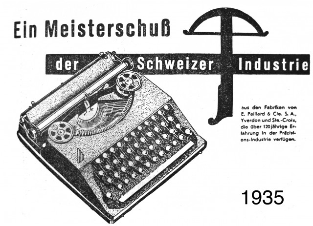 in: Neue Zürcher Zeitung, März 1935 (Detail)